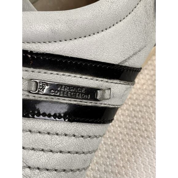Versace Collection White Low Top Leather‎ Sneakers size 10 main image 5